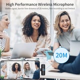 HEARTZ TYPE C çıkışlı samsung xiaomi iphone uyumlu wireless microphone kablosuz yaka mikrofonu