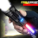 Profesyonel Ultra Güçlü Şarj Edilebilir El Feneri 17 cm