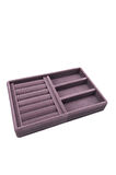 Süet Kumaş Lila Renk 22 cm 14 cm Çekmece İçi Takı Standı