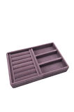 Süet Kumaş Lila Renk 22 cm 14 cm Çekmece İçi Takı Standı
