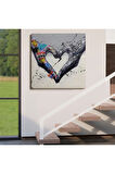 Graffiti Kalp Burcu Eller, Banksy Posteri, HD Baskı Kanvas Tablo, Pop Art-5343