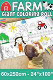 Çiftlik Dev Boy Boyama Kağıdı - Farm Kids Coloring Roll - Jumbo Painting Paper Roll for Kids