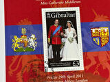 İngiltere THE ROYAL WEDDİNG HRH PRİNCE WİİLİAM AND MİSS CATHERİNE MİDDLETON LİMİTED 90/100 Gibraltar