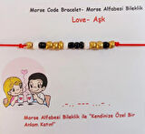 Crystal Atelier Love Miyuki Mors Alfabesi Bileklik Bff Bileklik Çift Bileklik Sevgili Bileklik Dostluk Bilekliği