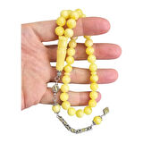 ​Gümüş Püsküllü Mat Rus Kaya Damla Kehribar Tesbih Lt1427