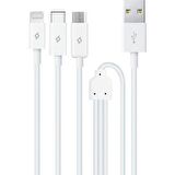 ttec Trio 3'Lü Şarj Kablosu  Lightning / Type-C / Micro / USB-A 2DK7521