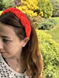 BYM499 Pilise Kumaş Neon Renk Örgü Model Günlük Kadın Taç Saç Bandı