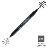 Zig Kurecolor Mangaka Fine&Brush Çift Taraflı Kalem CNKC-2200 No C.10 Cool Gray 10