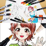 Zig Kurecolor Mangaka Fine&Brush Çift Taraflı Kalem CNKC-2200 No B.01 Blender