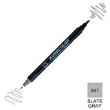 Zig Kurecolor Mangaka Fine&Brush Çift Taraflı Kalem CNKC-2200 No 847 Slate Gray