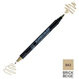 Zig Kurecolor Mangaka Fine&Brush Çift Taraflı Kalem CNKC-2200 No 843 Brick Beige