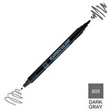 Zig Kurecolor Mangaka Fine&Brush Çift Taraflı Kalem CNKC-2200 No 805 Dark Gray