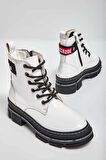 Bambi Beyaz Rugan  Kadın Bot & Bootie K02643163508