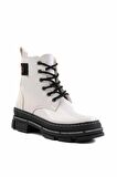 Bambi Beyaz Rugan  Kadın Bot & Bootie K02643163508