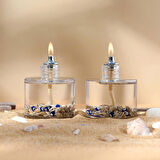 impeRiums Sea Shell Cylinder Dekoratif Kandil Mum 2'li Set ( 2 x 120 ml )