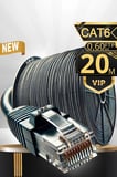 MN6 M108XF Cat6 FTP Ethernet Kablosu 20 Metre Dış Mekan UV Korumalı Çift Katmanlı PE+PVC Parazit Önleyici 23AWG 0.60mm