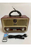 M-111BT Nostalji Radyo Bluetoothlu Kumandalı Usb