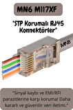 MN6 M117XF Cat6 jack/35 Adet-Metal EZ/Yeni Nesil rj45 cat6-8P/8C AÇIK UÇLU/Cat6 Konnektör
