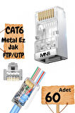 MN6 M117XF Cat6 jack/60 Adet-Metal EZ/Yeni Nesil rj45 cat6-8P/8C AÇIK UÇLU/Cat6 Konnektör