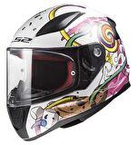 LS2 RAPID MINI CRAZY POP BEYAZ-PEMBE ÇOCUK KASK L