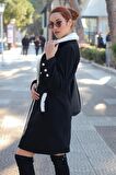 Barbora Kışlık Günlük Kaşe Kadın Kaban bt306siyah