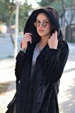 Barbora Kışlık Kürk Kadın Ceket Tam Boy tr296siyah