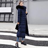 Barbora Günlük Kışlık Tam Boy Şişme Kadın Mont bt180lacivert