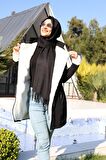 Barbora Kışlık Günlük Kaşe Kadın Tesettür Kaban 819siyahtesettür