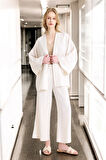 Yazlık Salaş Kimono Keten Takım