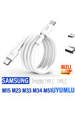 Samsung M15 M23 M33 M34 M51 Hızlı Şarj Kablosu 1m 60W HIZLI Type-C den Type-C ye