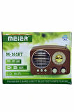 Nostaljik Fm Radyo Bluetooth-Usb-Retro Meier M161-Bt