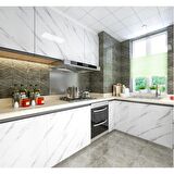 Mermer Desenli Folyo Işıklarer Masa Tezgah Duvar Kağıdı Su Geçirmez Yapışkanlı Folyo