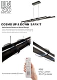 Cosmo Plus Bronz LED Tavan Avize – Kumandalı Dim Edilebilir – Yukarı & Aşağı Işık - 3000K