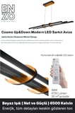 Cosmo Bronz Lineer LED Sarkıt Avize – Kumandalı Dim Edilebilir – Yukarı & Aşağı Işık - 6500K