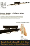 Cosmo Silver Lineer LED Sarkıt Avize – Kumandalı Dim Edilebilir – Yukarı & Aşağı Işık - 3000K