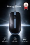 Özel Üretim Ofis Çalışma Büro Mouse Optik Kablolu Fare TM06 Gri
