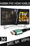 MN6 M308K 8K hdmi kablo/hdmi kablo 3 Metre-HDR-hdmi 2.1 kablo-3D-7680Ultra ARC 48GBPS Fiber-hdmi kablo