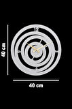 Hilal Model Dekoratif Metal Lazer Kesim Akar Sessiz Mekanizmalı Duvar Saati (40*40 cm)