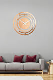 Labirent Model Dekoratif Metal Lazer Kesim Akar Sessiz Mekanizmalı Duvar Saati (40*40 cm)
