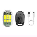 Uzaktan Kumandalı Motosiklet,Bisiklet Şarj Edilebilir Çakar Led 7 Renk Modlu Led Işık,Uyarı Işığı