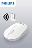 Philips M402 SPK7402 (SESLİ TUŞLU) Wireless Kablosuz Mouse Usb Alıcılı 1600 Dpi Beyaz