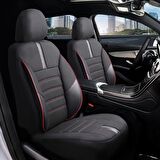 Kia Carens Deri Detaylı Özel Tasarım Oto Koltuk Kılıfı Seti STAR 