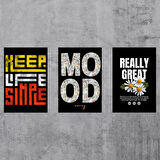 3 lü poster tablo M52