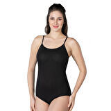 Siyah Mı Emay 1415 Modal Cotton Çıtçıtlı İnce Askılı Body
