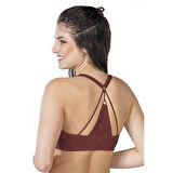 Bordo Mı Emay 187 C Önden Açılır Balenli Sporcu Sütyen