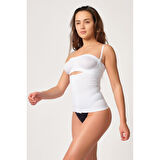 Beyaz Mı Emay 2030 Agraflı Göğsü Açık Atlet Korse