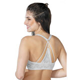 Ekru Mı Emay 187 C Önden Açılır Balenli Sporcu Sütyen