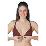 Bordo Mı Emay 187 C Önden Açılır Balenli Sporcu Sütyen