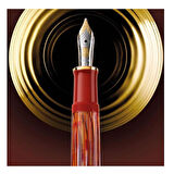 Pelikan Souveran M600 Dolma Kalem Tortoiseshell-Red EF Uç