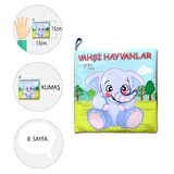 Tox Vahşi Hayvanlar Sessiz Kumaş Kitap T111 - Bez Kitap , Eğitici Oyuncak ,Yumuşak ve Hışırtılı